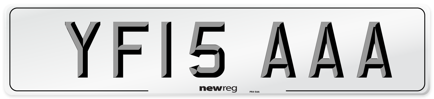 YF15 AAA Number Plate from New Reg